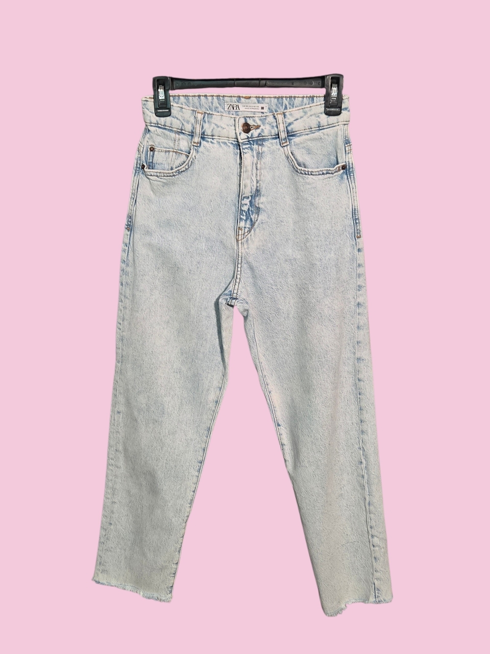 ZARA HIGH WAISTED DENIM PANTS